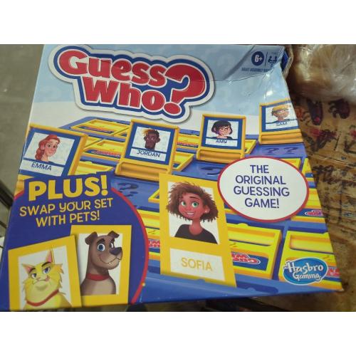 Hasbro Gaming Guess Who? Board Game, with People and Pets Cards, The Original Guessing Game for Kids, Ages 6 and Up (Amazon Exclusive)