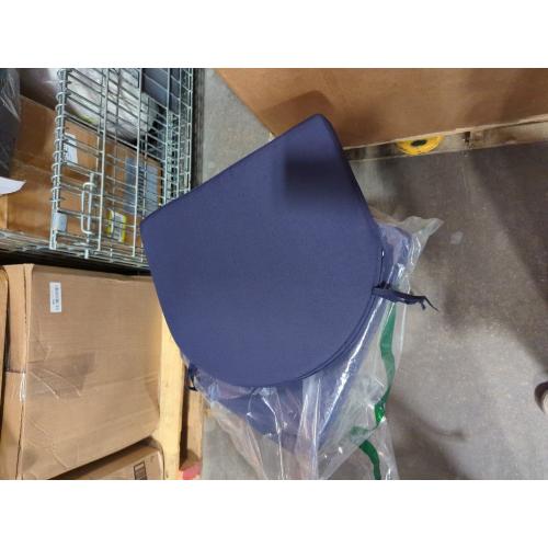 Blue 2Pack Topotdor Outdoor Chair Cushions, Waterproof Patio Chair Cushions for Outdoor Furniture, Round Corner Outdoor Seat Cushions Color Fastness Chair Pads with Ties, Blue