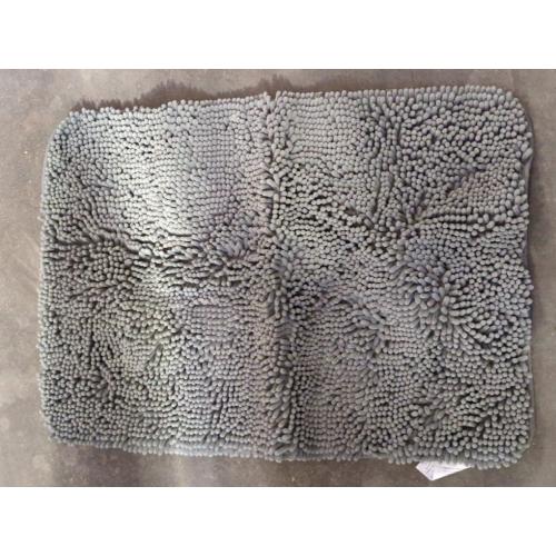 Yeaban Dark Gray Bathroom Rugs – Thick Chenille Bath Mats | Absorbent and Washable Bath Rug Non-Slip, Plush and Soft Rugs for Bathroom, Shower, Sink - 17 x 24