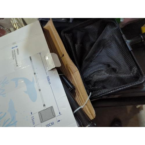 Pssopp Aquarium Fishing Landing Net, Retractable Fish Fishing Net Fish Shrimp Net Floating Objects Clean Tools for Fishes Catch and Release (M)