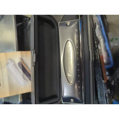 East top Harmonica, Forerunner Chromatic Harmonica C Key 12-Hole 48 Tones Mouth Organ Key of C for Adults, Beginners and Students