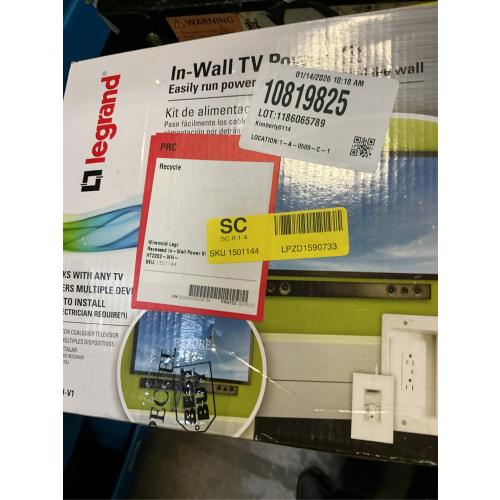 Legrand On-Q 4-27/64-in x 10-in PVC White Flat Screen Tv Kit