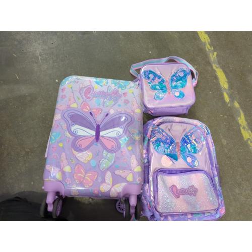 Kids Luggage Set 3 Piece 16inch Toddler Suitcase for Girls Travel Carry on Luggage Airline Approved