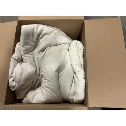 90 X 90 White Lotus Home Organic Cotton Mattress Topper with 100% Organic Twill Outer Case, Off White