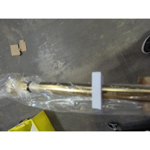 BRIOFOX Spring Tension Curtain Rod 43-73 Inches, Rust-Resistance and Non-Slip Shower Curtain Rod for Bathroom, Gold