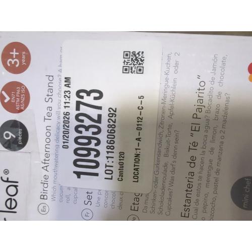 Tender Leaf Toys - Mini Chef Birdie Afternoon Tea Stand – Realistic English Sandwich, Cake and Pastry Tower for Pretend Play High-Tea Party - Social, Creative, and Imaginative Role Play - Age 3