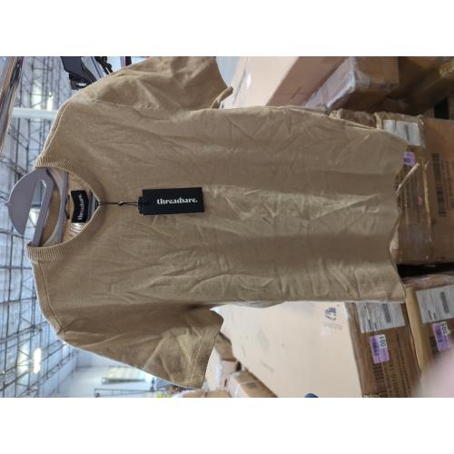 Threadbare Mens Knit T-Shirts Summer Waffle Shirts Vintage Shirts Short Sleeve Crew Neck Tee Shirt Casual Crochet Top.  Size medium