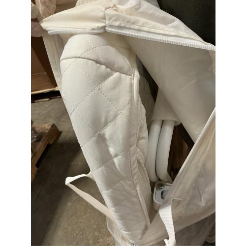 Air club  Bassinet Bedside Sleeper color Cream 23”x 3.7” x 38”, Baby Bassinet Crib for Newborn, Bedside Crib Sleeper with Wheels Breathable Mesh