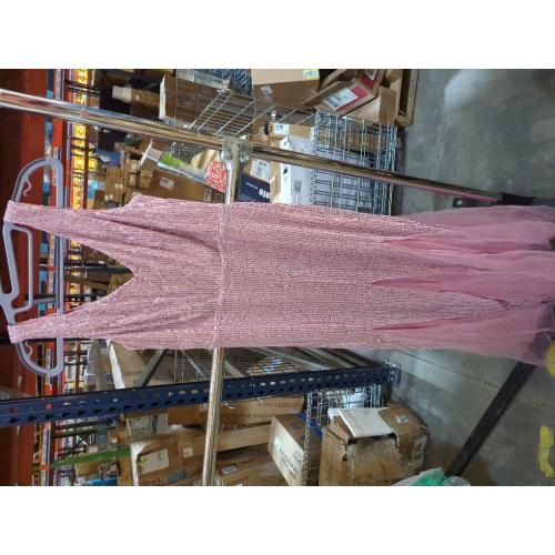 Size S/L...Updated Women's Double V Neck Long Sequined Mermaid Dress Formal Dress Bridesmaid Party Dress