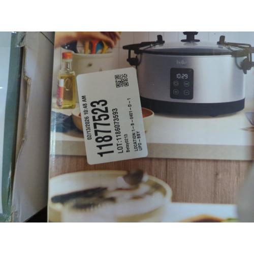 Bella PRO - 7-qt. Programmable Slow Cooker with Searing Function - Stainless Steel