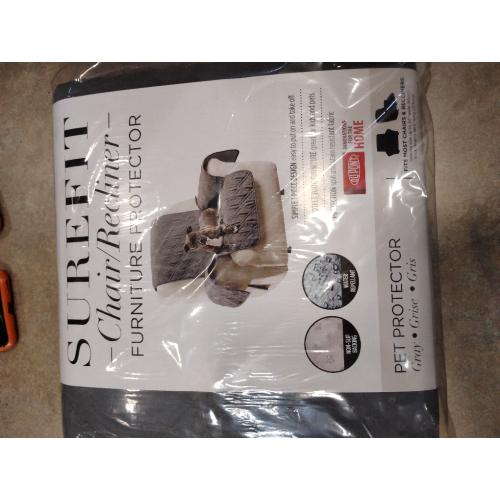 SureFit Pet Protector Recliner Furniture Cover in Gray