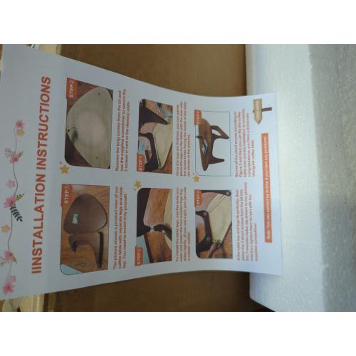 Wood Coffee Table, Mid Century Modern Triangle Coffee Table for Living Room, Rustic Solid Wood Legs and Tabletop, Farmhouse Walnut Accent Center Table for Small Spaces