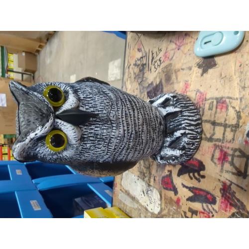 OFFO Bird Scare Devices Plastic Owl Scarecrow for Halloween Decorations Outdoor Garden, Yard, Pool Decoration, 8.3 in Height, Brown and White