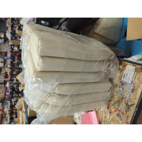 Chair Cushions for Dining Chairs 6 Pack - Kitchen Chair Cushions with Ties and Non-Slip Backing - Dining Chair Pads 16X16X2, Beige