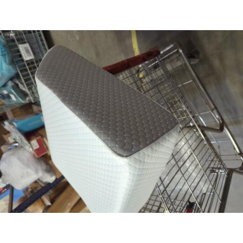 Leg Pillow, 8inch Leg Elevating Pillow for After Surgery, Blood Circulation, Leg Wedge Pillow for Side Sleeping, Leg Rest for Swelling, Cooling Gel Memory Foam Top, White/Grey