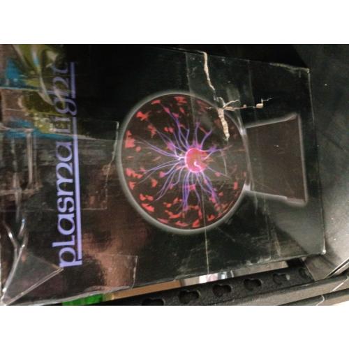 Theefun Plasma Ball 8 Inch Plasma Lamp Touch & Sound Sensitive Plasma Globe | Red Electric Lightning Novelty Light for Parties, Home, Prop, Room Decoration