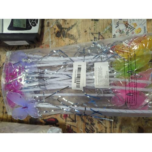 16 Pcs Fairy Wand Butterfly Wands Glitter Wand with Ribbon Colorful Princess Wands Tea Party Supplies for Halloween Cosplay Costume Birthday Baby Shower Decoration Shows Photo Props, 8 Vibrant Colors