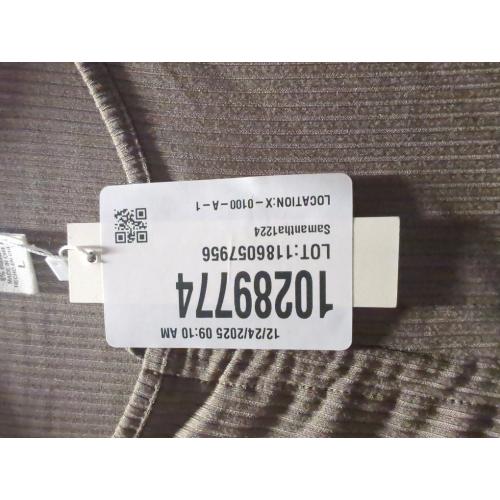 Size Large Capella USA Ribbed Drawstring Front Long Sleeve Peplum Top