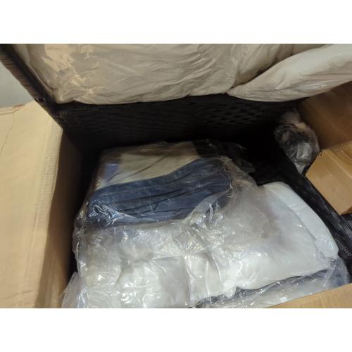Black Wire 4pc Set Outdoor Furniture With Glass Table