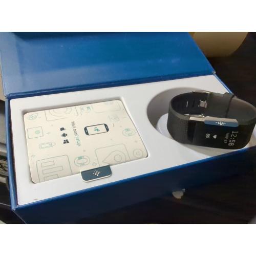 Fitbit Charge 2 Heart Rate   Fitness Wristband, Black, Large Wearable Tech