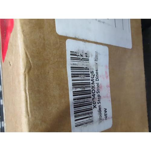 Wooden Toddler Step Stool, 2-Step Foldable Stool for Kids with Non-Slip Surface, Baby Bathroom Stool for Potty Training, Bathroom Sink, Kitchen Counter with Cute Dinosaur Design, Natural