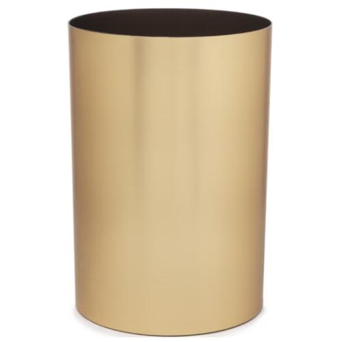 Umbra METALLA CAN 4.75G MAT BRAS 4.75 gm Brown Polypropylene Trash Can