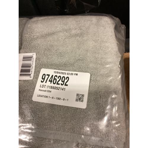 Haven Organic Cotton Terry Hand Towel in Harbor Mist Grey 6 PACK