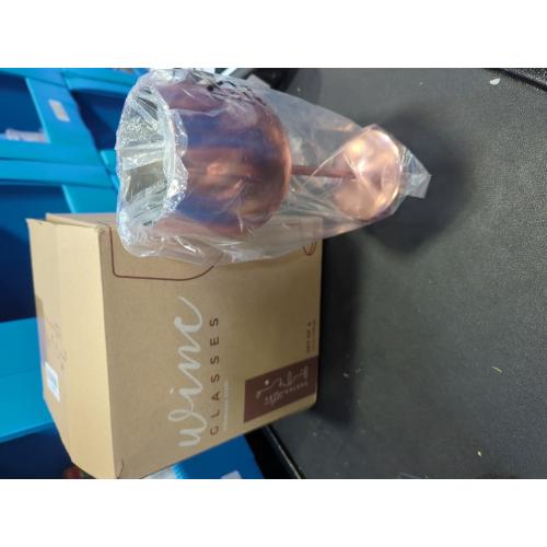 Gusto Nostro Stainless Steel Wine Glass - 18 oz - Unbreakable Rose Gold Wine Glasses for Travel, Camping and Pool - Fancy, Unique and Cool Portable Metal Wine Glass for Outdoor, Picnics (Set of 4)