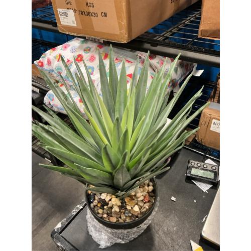 Velener Artificial Agave Plant in Black Pot with Real Stone Pebbles, Large Fake Agave Plants for Indoor and Outdoor-15 inches Tall, 81 Leaves
