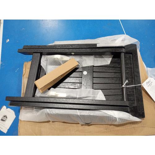 Melino Wooden Folding Outdoor Side Table, FSC Certified Acacia Weatherproof Side Tables, Wood Folding Small Table for Outdoor, Patio, Porch, Pool, Backyard, Garden, Balcony and Deck - Black