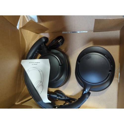 Hybrid Active Noise Cancelling Headphones Wireless, 120Hrs Playtime, 6 ENC Clear Mic, Over Ear Bluetooth Headphones with Hi-Res Audio Comfort Earcup Foldable ANC Headphone for Travel Game Home Office