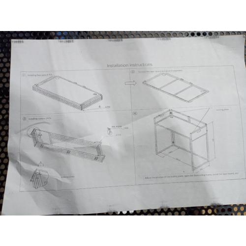 YooKoo Foldable DJ Booth for Tool-Free Assembly, DJ Table with White & Black Scrims, Metal Frame DJ Facade, DJ Stand with Cable Hole and Carry Bag, for Parties & Events & Small Studios ( maybe missing screws)