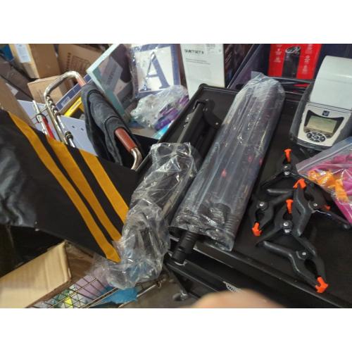 10x7.5Ft Backdrop Stand, Heavy Duty Adjustable Photo Back Drop Stand for Party, Photography, Banner Stand (Includes Six Background Stand Clamps)
