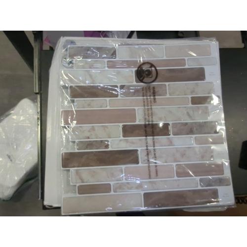 WOWSTAR 10-Sheet Peel and Stick Tiles, Marble Look Kitchen Backsplash Tiles, 12x12 Multi
