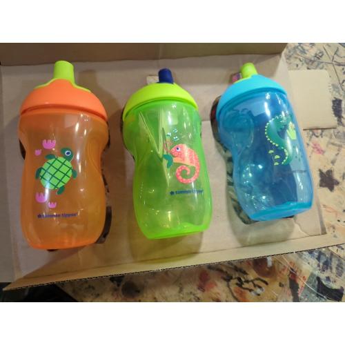 Tommee Tippee 10oz Sippy Cup - Orange/Green/Blue - 3pk : Target
