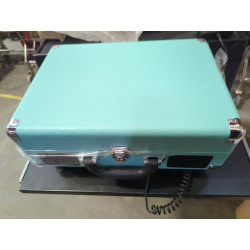 Victrola Journey   Bluetooth Suitcase Record Player with Matching Bridge Stand & Built-In Speakers – 3 Speed Vinyl Record Player, RCA Out, Headphone Jack, Vinyl Stream (Turquoise)