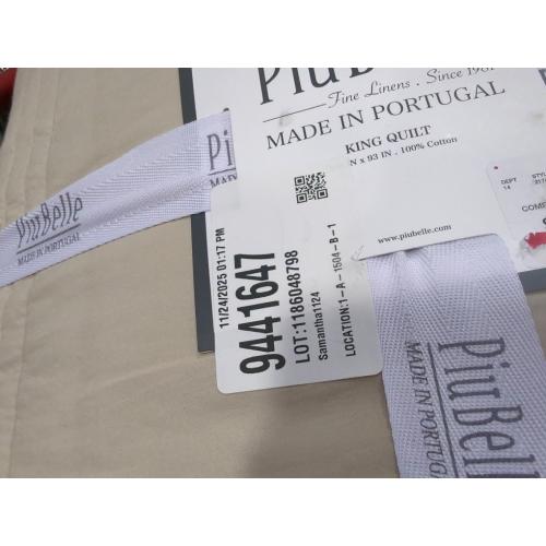 PiuBelle king size quilt made in Portugal 100% cotton