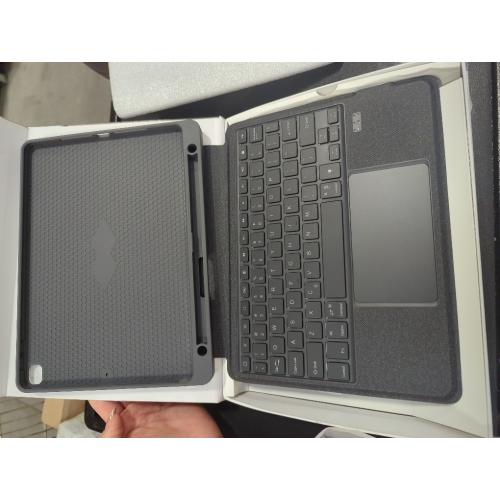 CHESONA Rugged Keyboard Case for iPad 9th 2022/8th/7th Generation, Magnetic Detachable Case, Premium Trackpad, 15°-180° Adjustable Stand, Portrait/Landscape Backlit Keyboard for iPad 10.2-inch, Gray