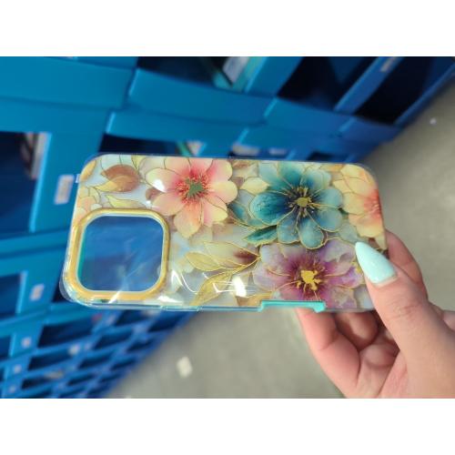 Cute Flower Case for iPhone 16 Pro Max 6.9 inch Built with Screen Protector, Lightweight and Stylish Full Body Shockproof Protective Rugged TPU Case for Women/Girls-Golden Peony Flower