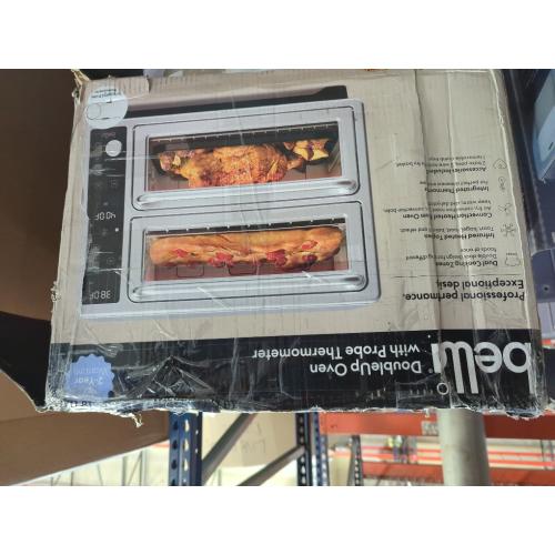 Black And Silver Stainless Steel DoubleUp Oven with Probe Thermometer by bella PRO