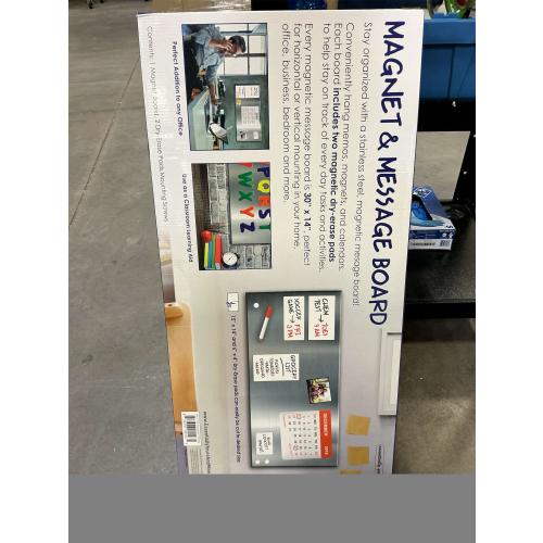 24x36 - Magnetic Board - Memo & Vision Board for Home, Office, and Classroom - Magnet Board for Kids - Pre-drilled Mounting Screws Included