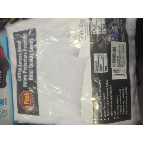 Niagara 4 Pack Waterproof Pillow Protectors King 20x36 Extra Soft Non Noisy Inches Smooth Zipper Premium Encasement Covers Quiet Cases Set White 100% Liquid Protection 100Gsm Super Soft