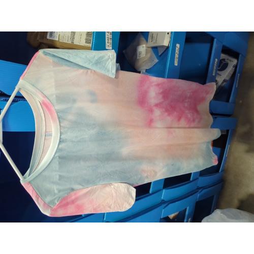 Size M..Inadays Women's Cotton Nightgown Sleepwear Short Sleeves Nightshirt Casual Print Sleepdress Loose Comfy Pajama