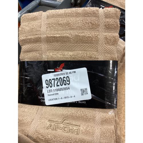 All-Clad Solid Kitchen Towel: Highly Absorbent, Super Soft Long Lasting - 100% Cotton, 17x30 Tea Towel for Cleaning & Drying Dishes, Pans, Glassware, or Countertops, (1-Pack), Cappuccino