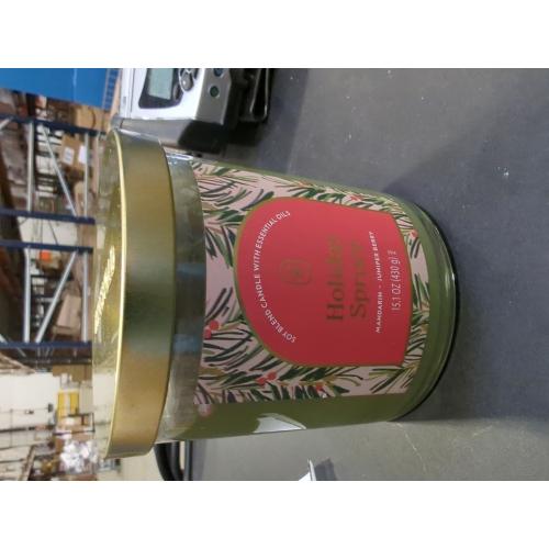 2-Wick Lidded Glass Holiday Spruce Jar Candle 15.1oz - Threshold 2 Pack