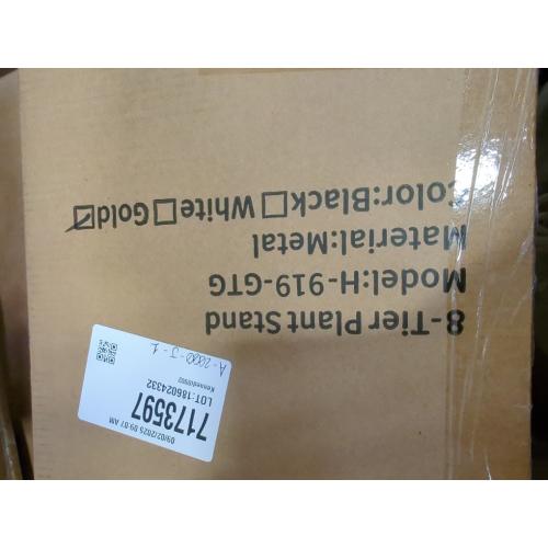 Gold 8 Tier 9 Potted Gold Plant Stand Indoor with Gardening Tools and Gloves, Tall Metal Corner Plant Shelf Organizer Outdoor, Multiple Flower Pot Holder Display Rack for Patio, Garden, Balcony