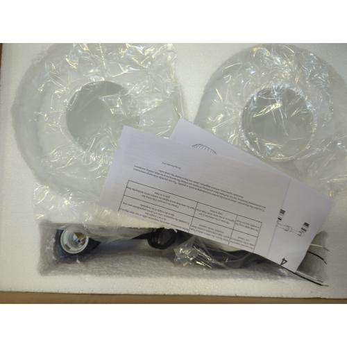 Pathson 2 Lights Milk White Globe Wall Sconce, Hardwired Antique Double Sconce for Living Room Home Decor, Striped Glass Bathroom Vanity Light, E26 Bulb Base