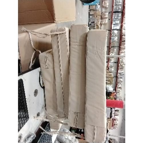 Outdoor Chair Cushions Set of 4, Waterproof Outdoor Seat Cushions for Patio Furniture, Patio Chair Cushion with Handle and Ties, Square Out Door Chair Pads,19 x 19 x 3, Beige