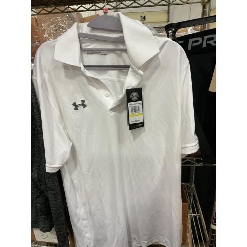size M/MD. Under Armour Men's Team Armour Polo 1287622 White Medium