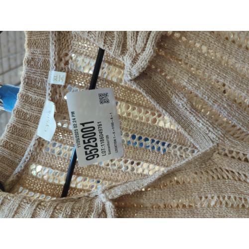 Cyrus Casual Hollow Out Sweater Crochet Knit Lapel Collar Polo Pullover Sweaters Tops